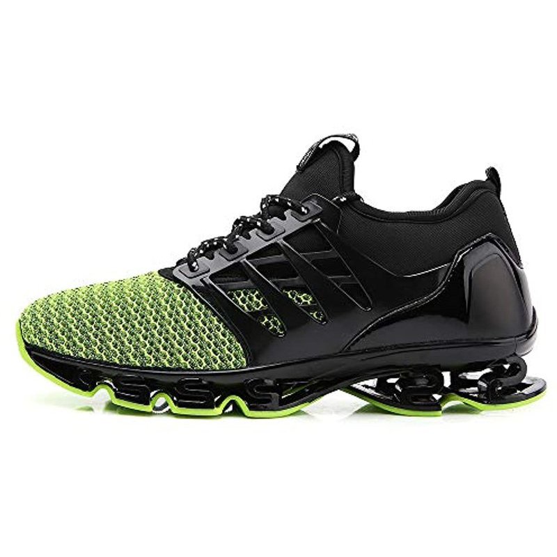 TSIODFO Sport Running Shoes for Mens Mesh Breathable Trail Runners Fashion Sneakers 8066 Green