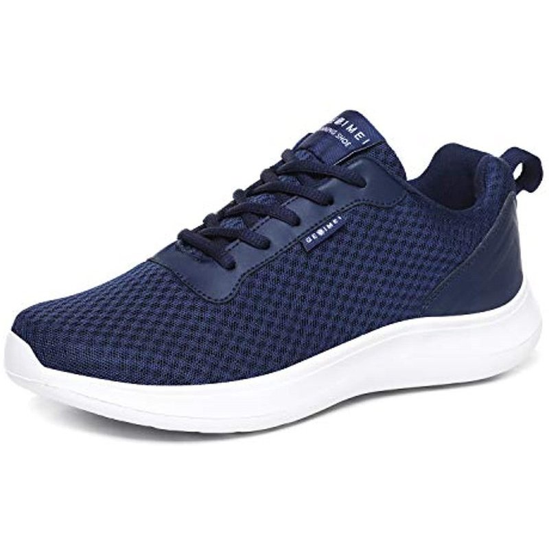 GESIMEI Men's Breathable Mesh Tennis Shoes Comfortable Gym Sneakers Lightweight Athletic Running Shoes Blue