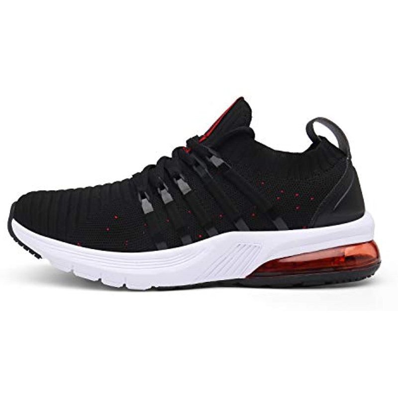 wanhee Women Men Sport Trail Running Shoes Black-Red