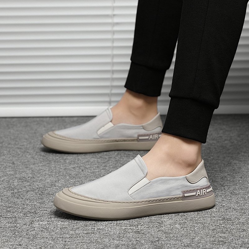 Loafers men's summer new low-cut shallow mouth one-step single shoes breathable men's cloth shoes 2021 trendy shoes men's shoes