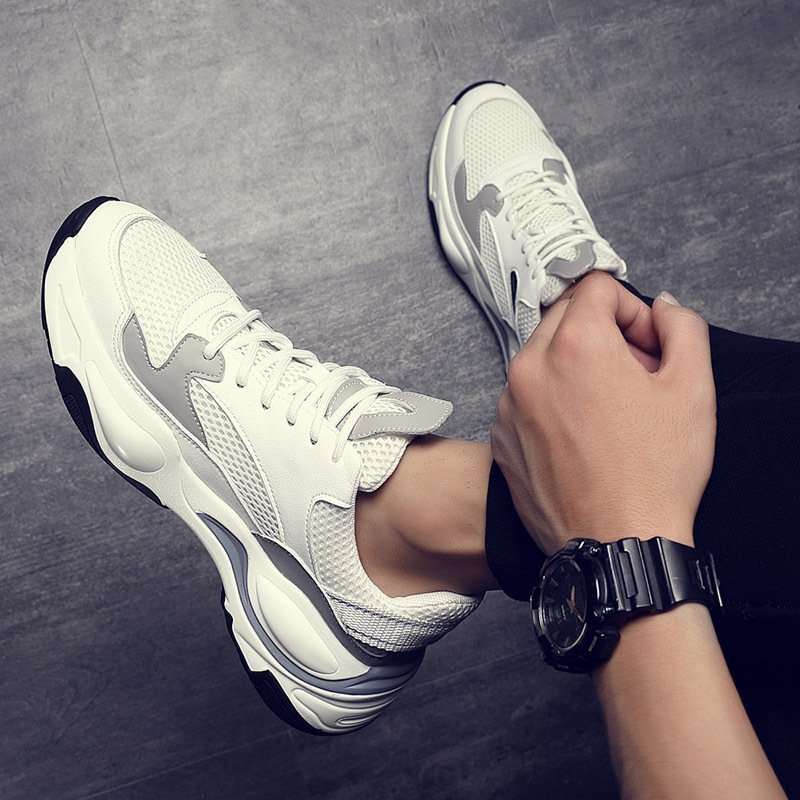 Men's shoes autumn 2021 new men's trendy mesh sneakers trendy breathable white shoes