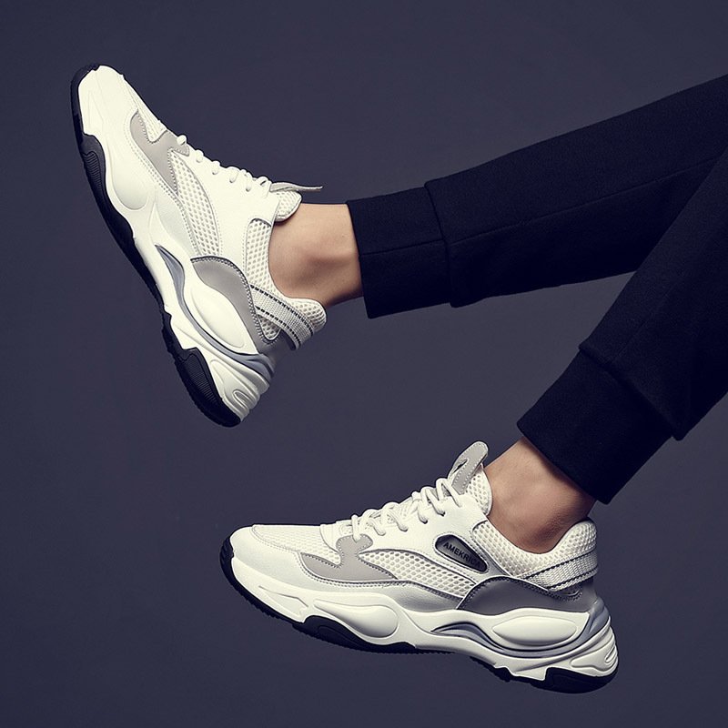 Men's shoes autumn 2021 new men's trendy mesh sneakers trendy breathable white shoes